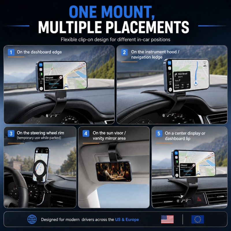🥳HOT SALE🥳💞15K+ SOLD! Car Phone Mount – From £7.99! N52 magnets, 360° rotation & anti-slip. Secure drive – grab yours! ✅