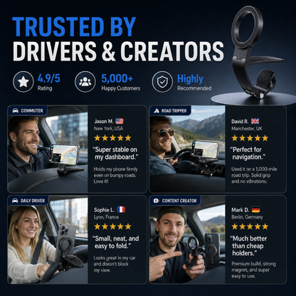 🥳HOT SALE🥳💞15K+ SOLD! Car Phone Mount – From £7.99! N52 magnets, 360° rotation & anti-slip. Secure drive – grab yours! ✅