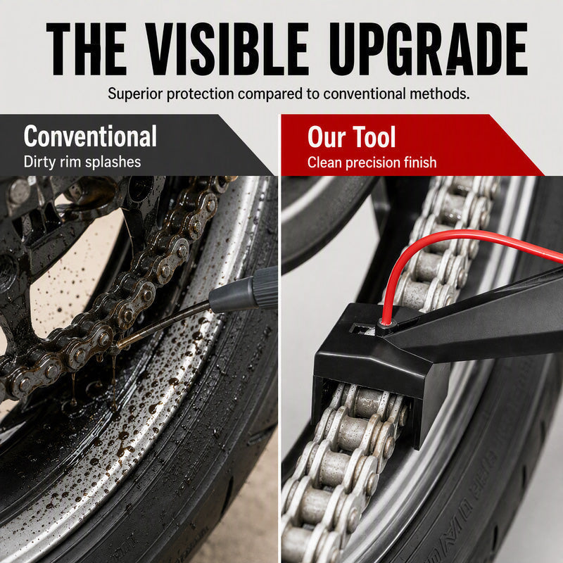 🏍️🔥 50% OFF TODAY! Lubricate Your Motorcycle Chain Cleanly & Evenly — No More Messy Guesswork!