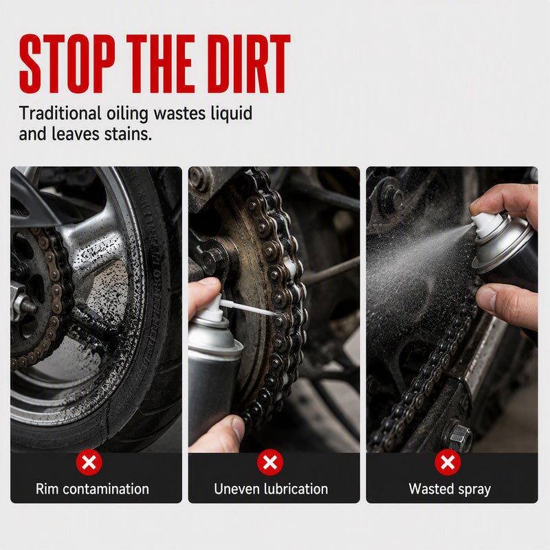 🏍️🔥 50% OFF TODAY! Lubricate Your Motorcycle Chain Cleanly & Evenly — No More Messy Guesswork!