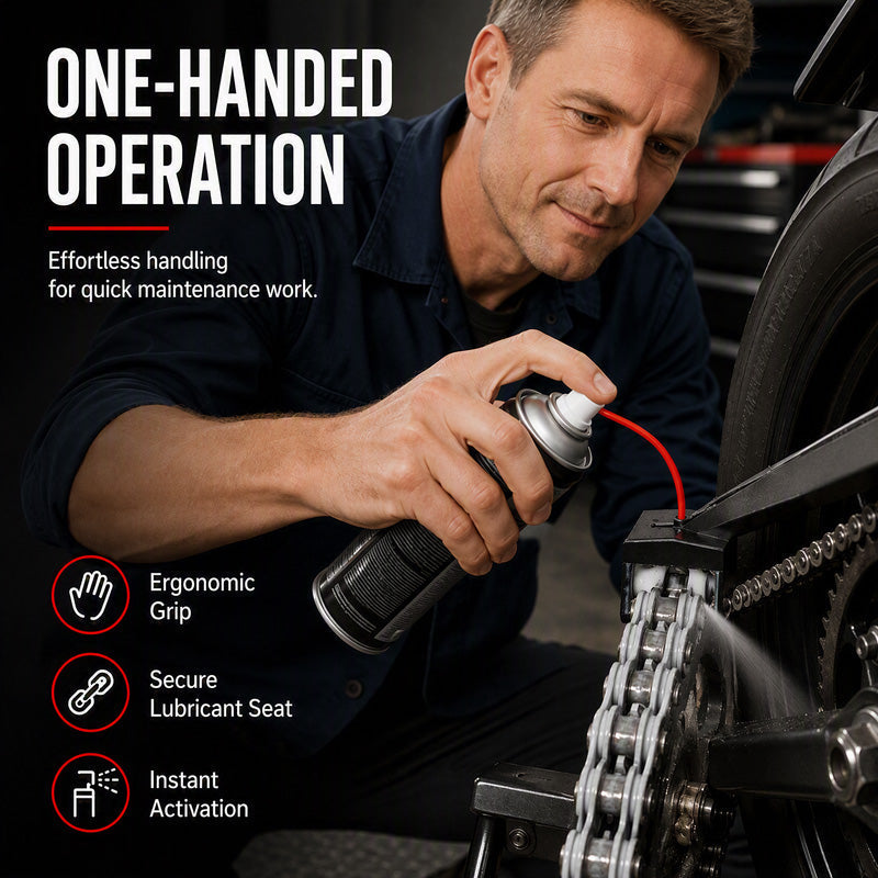 🏍️🔥 50% OFF TODAY! Lubricate Your Motorcycle Chain Cleanly & Evenly — No More Messy Guesswork!