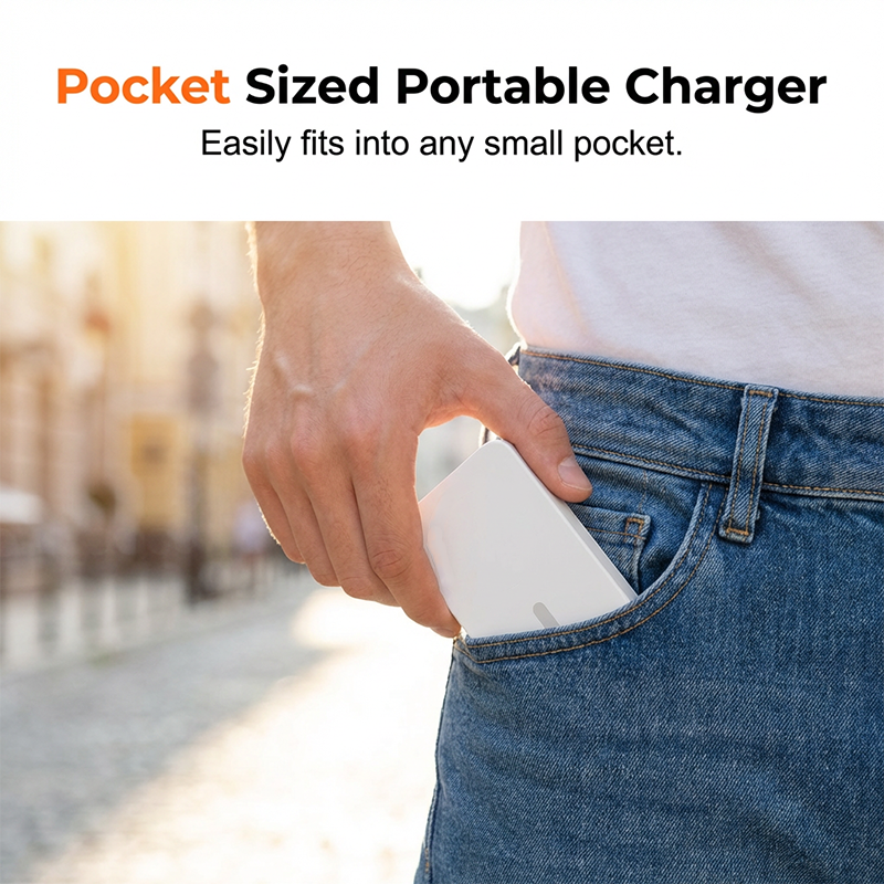 3-in-1 Magnetic Wireless Power Bank with Dual Cables