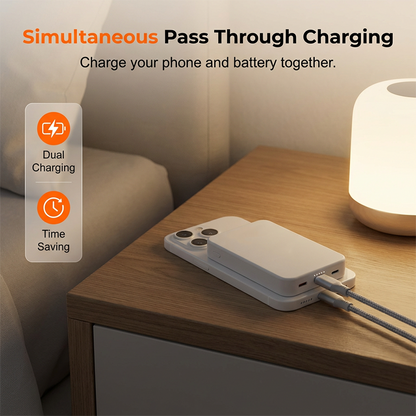 3-in-1 Magnetic Wireless Power Bank with Dual Cables