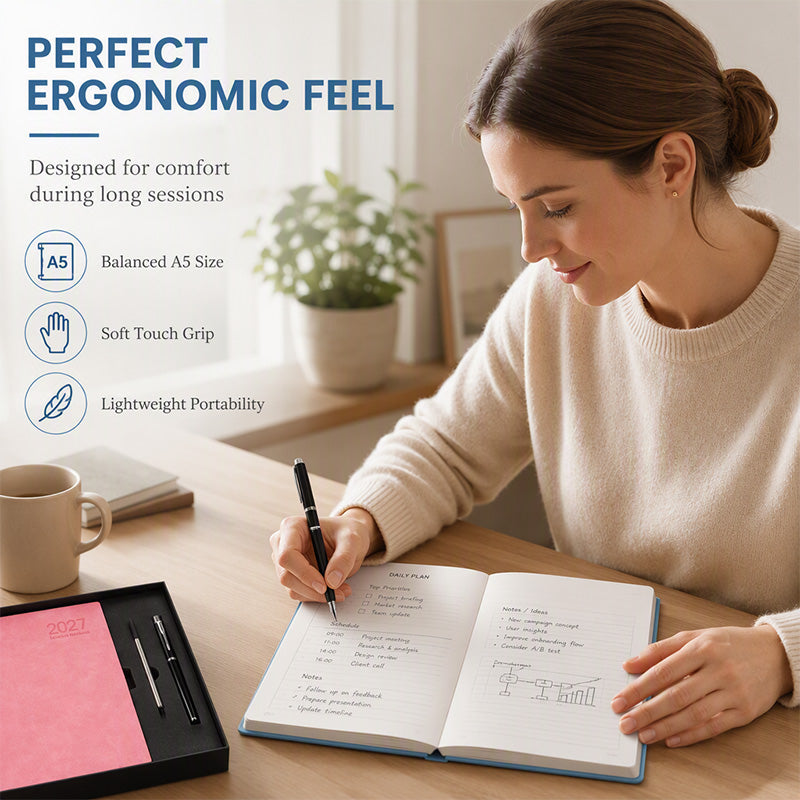 📔 2027 Daily Planner – Minimalist A5 Organizer for Productivity & Planning