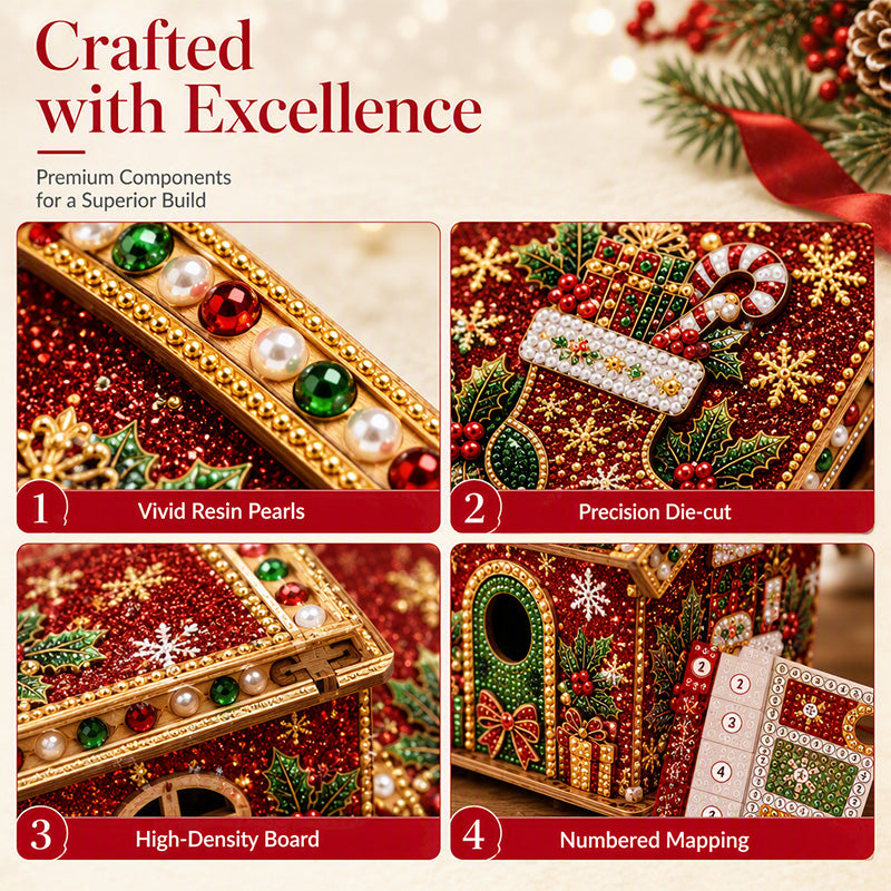 🎄Christmas Pre Sale￡13.99!!☃️3D DIY Pearl Art Christmas Painting Kit