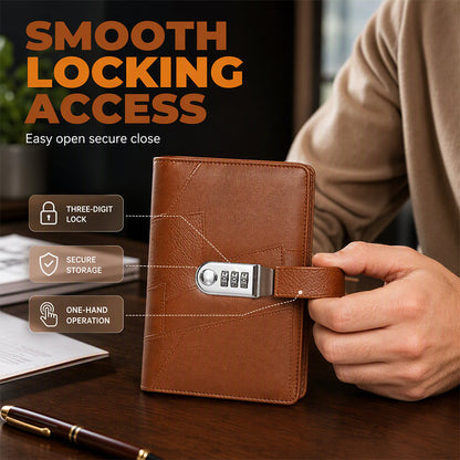 💰🔐 A6 Budget Binder with Combination Lock – Cash Envelope Organizer for Savings Challenges & Budget Planning