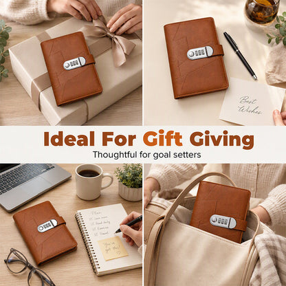 💰🔐 A6 Budget Binder with Combination Lock – Cash Envelope Organizer for Savings Challenges & Budget Planning