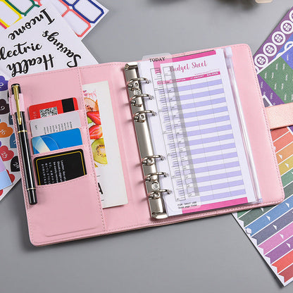 💰🔐 A6 Budget Binder with Combination Lock – Cash Envelope Organizer for Savings Challenges & Budget Planning