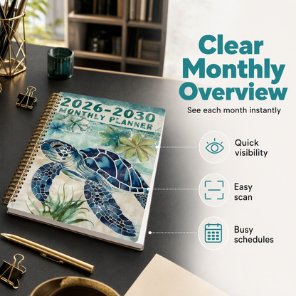 😍Hot Sale 50% OFF!💞50K+ SOLD!⏳✨Spiral 2026-2030 Monthly Planner