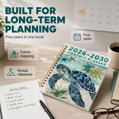 😍Hot Sale 50% OFF!💞50K+ SOLD!⏳✨Spiral 2026-2030 Monthly Planner