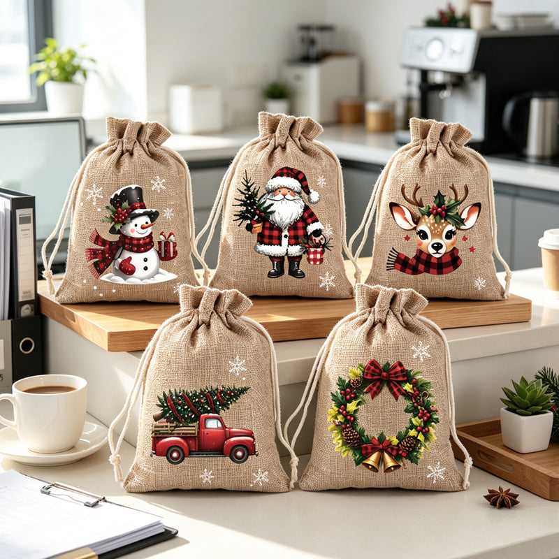 ⏳Limited-time 50% off⏰Christmas Drawstring Gift Bags🧦🎅