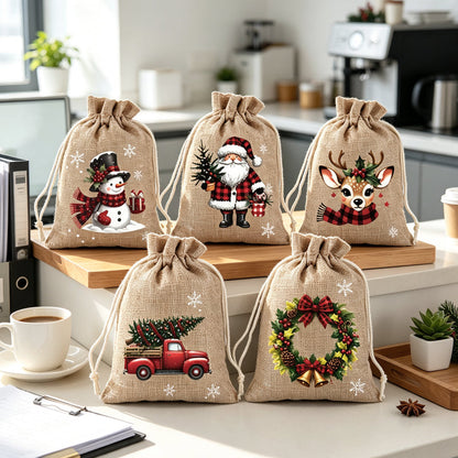 ⏳Limited-time 50% off⏰Christmas Drawstring Gift Bags🧦🎅