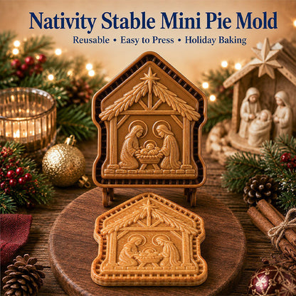🎄🥧 Faith-Inspired Christmas Mini Pie Mold – 3D Holiday Pastry Press for Meaningful Christmas Baking