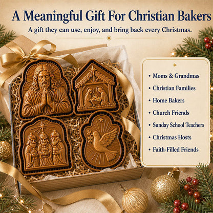 🎄🥧 Faith-Inspired Christmas Mini Pie Mold – 3D Holiday Pastry Press for Meaningful Christmas Baking