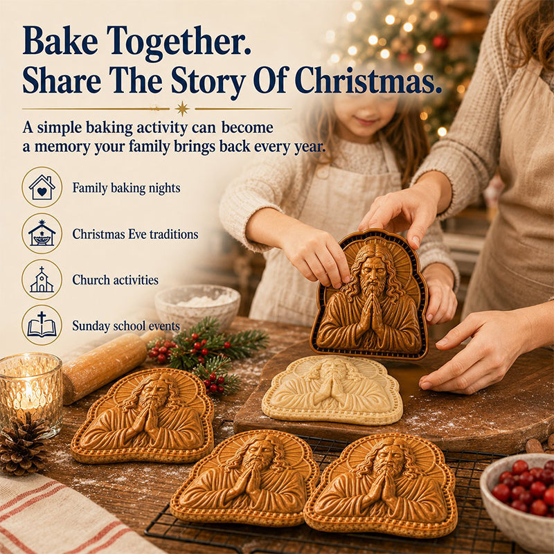 🎄🥧 Faith-Inspired Christmas Mini Pie Mold – 3D Holiday Pastry Press for Meaningful Christmas Baking