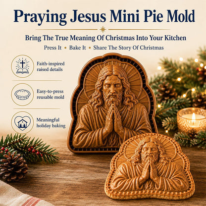 🎄🥧 Faith-Inspired Christmas Mini Pie Mold – 3D Holiday Pastry Press for Meaningful Christmas Baking