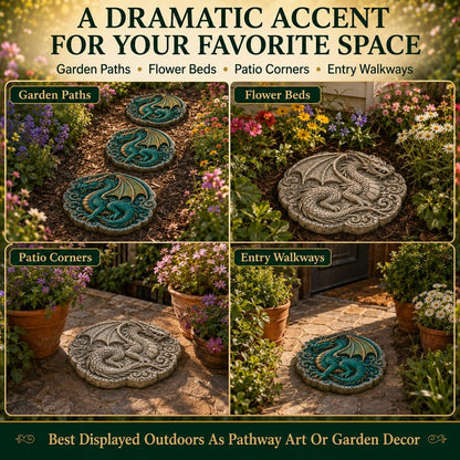 Reusable Dragon Stepping Stone Mold for DIY Garden Paths