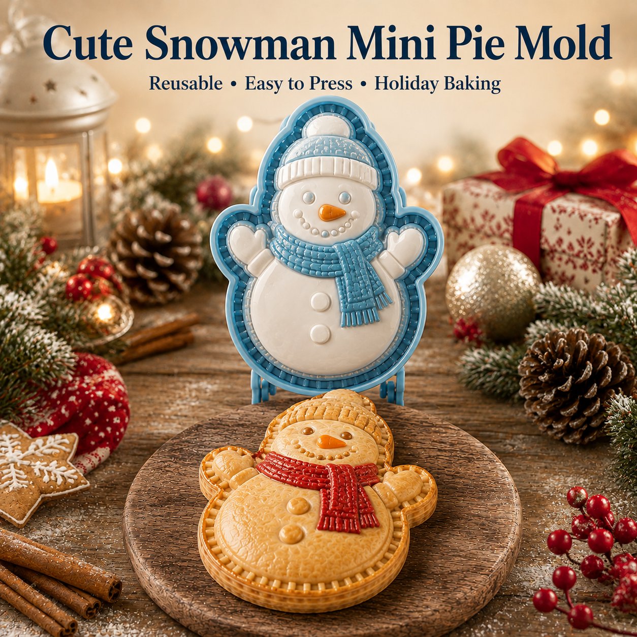 🎄🥧 Christmas Mini Pie Mold 🎅 Festive Press Maker for Santa, Gingerbread & Reindeer Pastries
