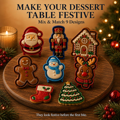 🎄🥧 Christmas Mini Pie Mold 🎅 Festive Press Maker for Santa, Gingerbread & Reindeer Pastries