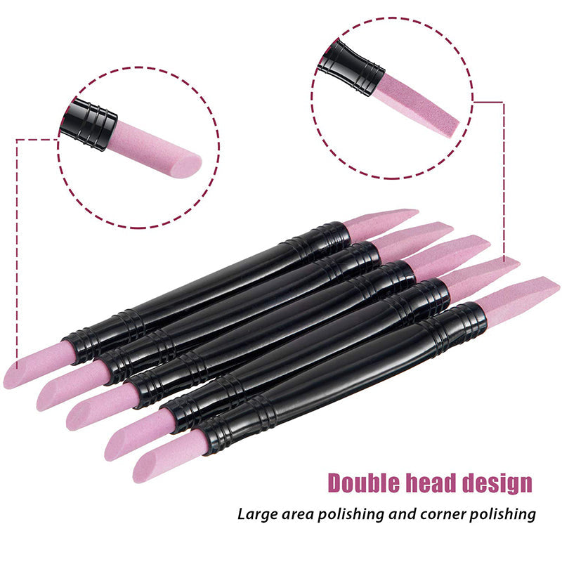 Double-Headed Nail Quartz Nail File Polishing Pen
