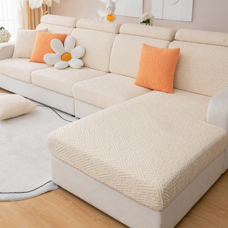 🛋️✨ Stretch Sofa Cushion Covers – Textured Elastic Slipcovers for an Instant Sofa Makeover