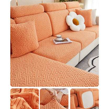 🛋️✨ Stretch Sofa Cushion Covers – Textured Elastic Slipcovers for an Instant Sofa Makeover