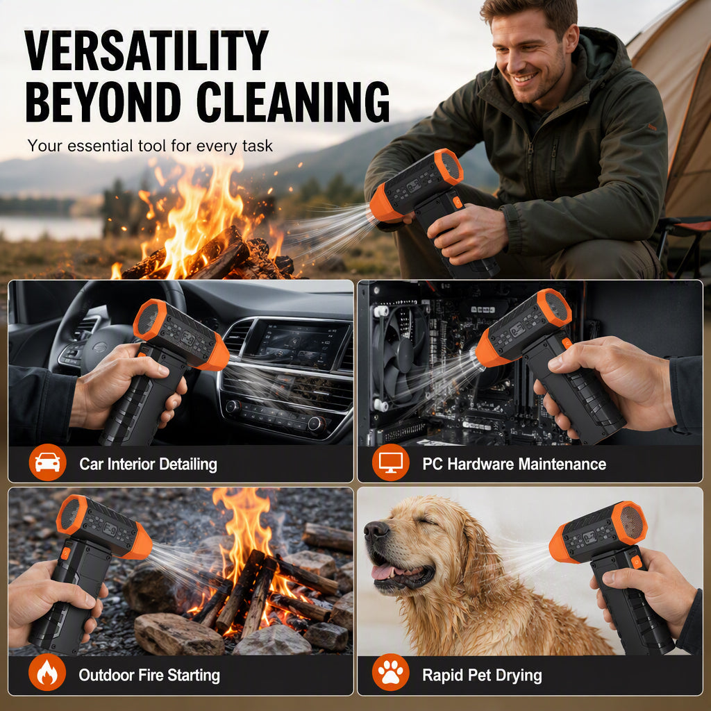 Handheld Mini Turbo Fan with Brushless Motor