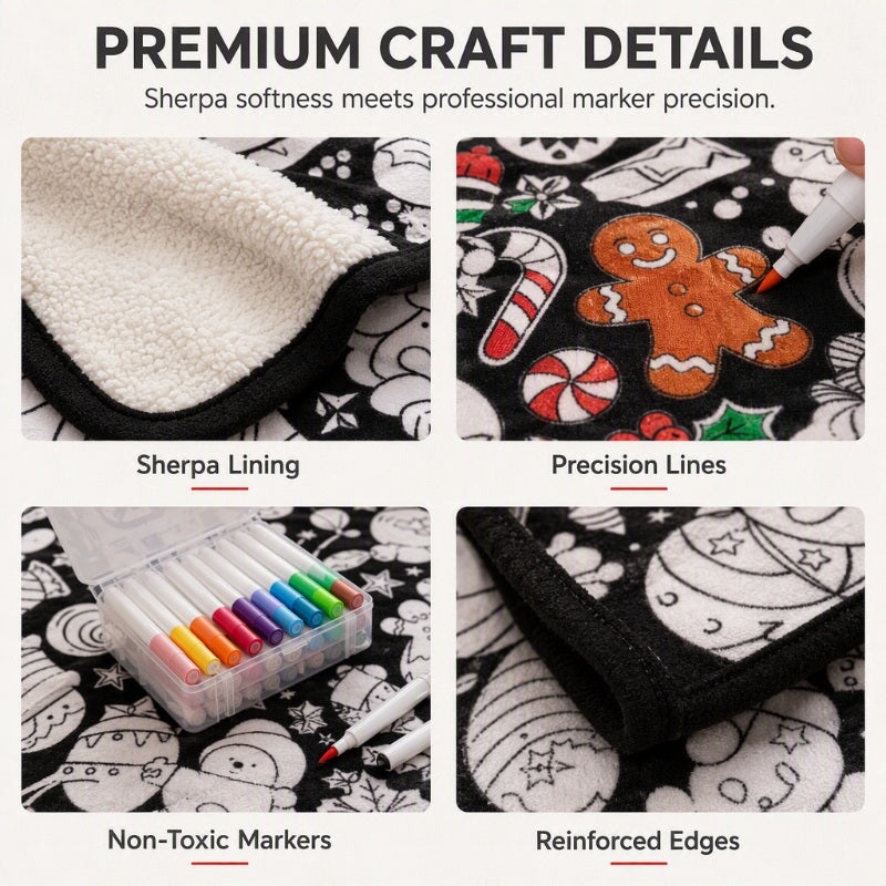 ⏰Family DIY Coloring Blanket for All Ages