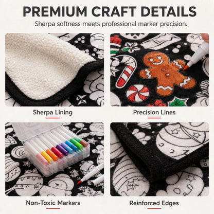 ⏰Family DIY Coloring Blanket for All Ages