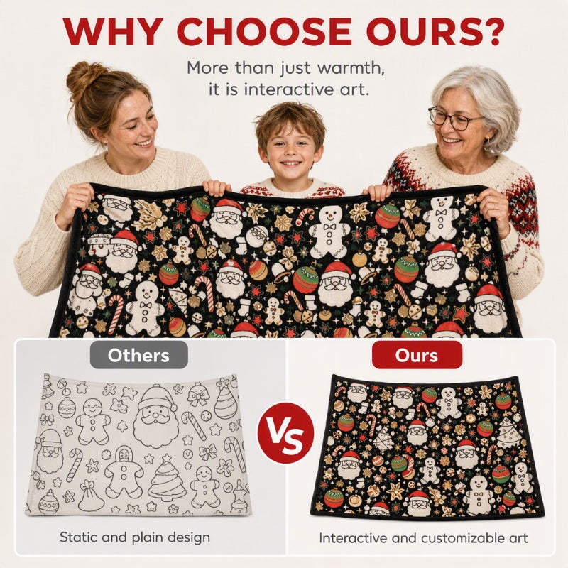 ⏰Family DIY Coloring Blanket for All Ages