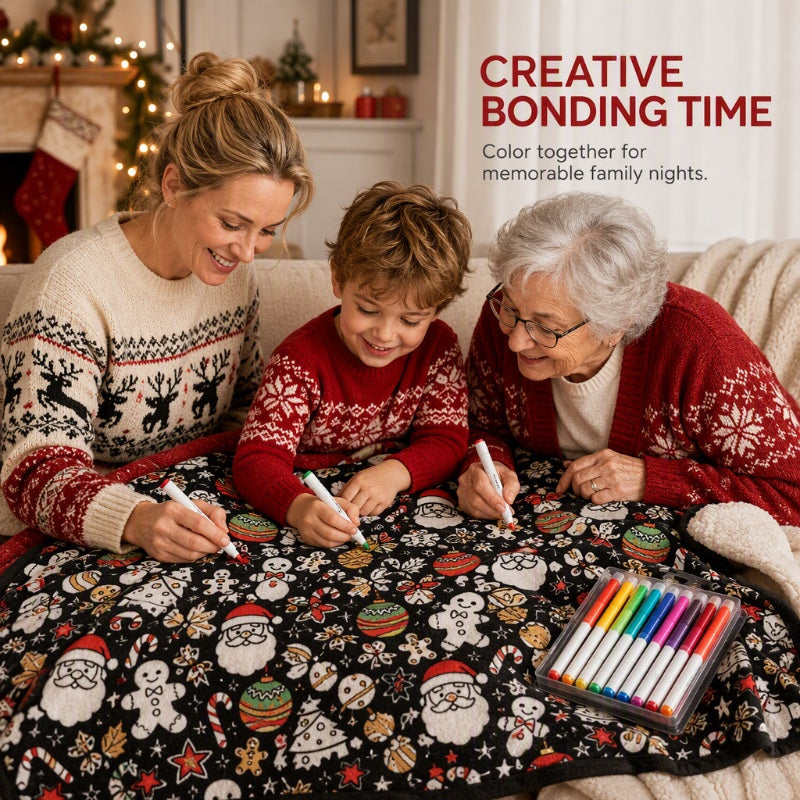 ⏰Family DIY Coloring Blanket for All Ages