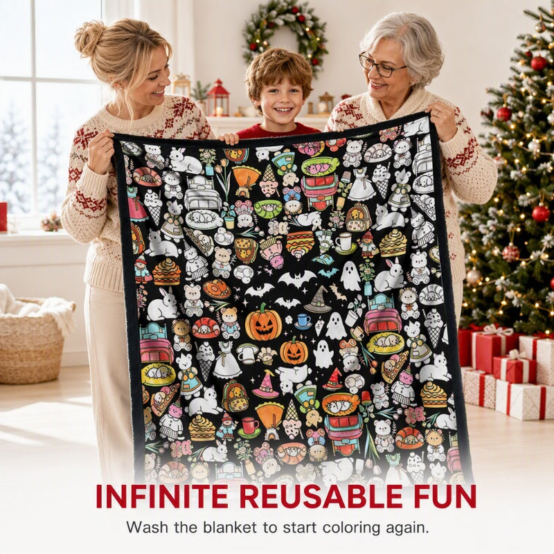 ⏰Family DIY Coloring Blanket for All Ages