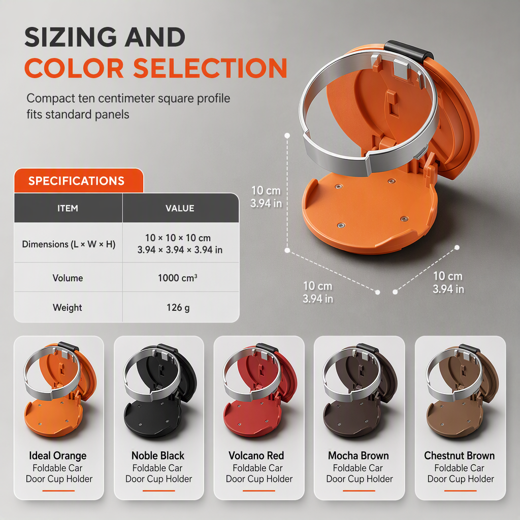 📢📢50% OFF !! ⏰Multifunctional Foldable Car Door Cup Holder