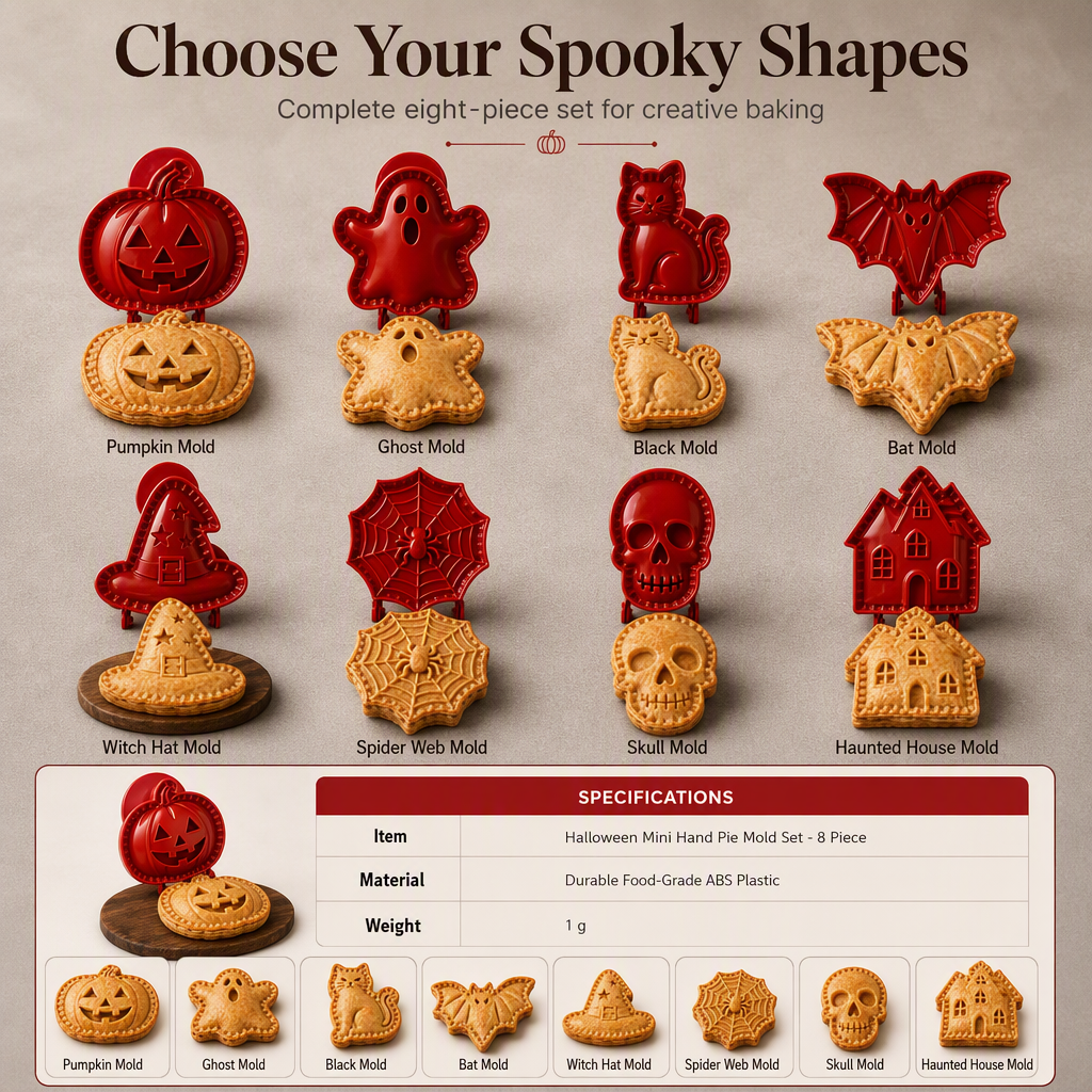 🎃 Halloween Pocket Pie Molds – Create Fun Spooky Treats in Minutes