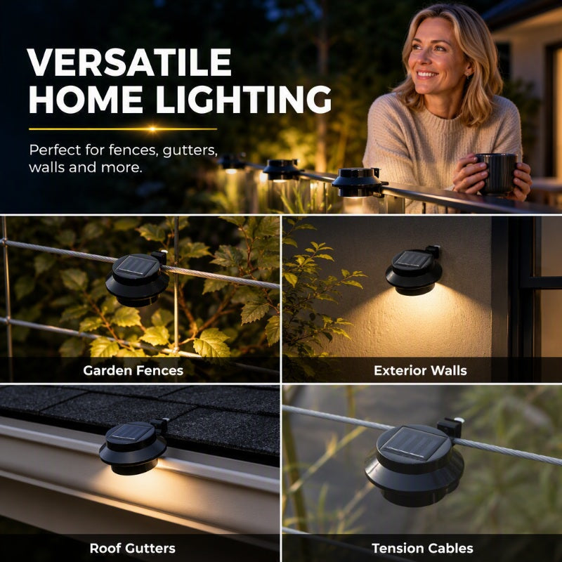 Outdoor Waterproof Solar LED Gutter Wall Lights