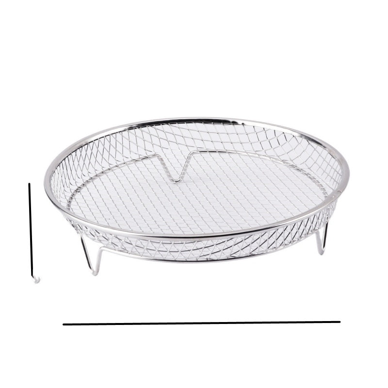 3-Layer 304 Stainless Steel Air Fryer Rack, Stackable Grill Basket and Toast Rack for Chicken Wings and Toast, Cooking Rack for Indoor Kitchen Grill Accessories, Grilling Accessories