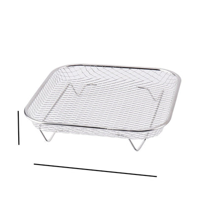 3-Layer 304 Stainless Steel Air Fryer Rack, Stackable Grill Basket and Toast Rack for Chicken Wings and Toast, Cooking Rack for Indoor Kitchen Grill Accessories, Grilling Accessories