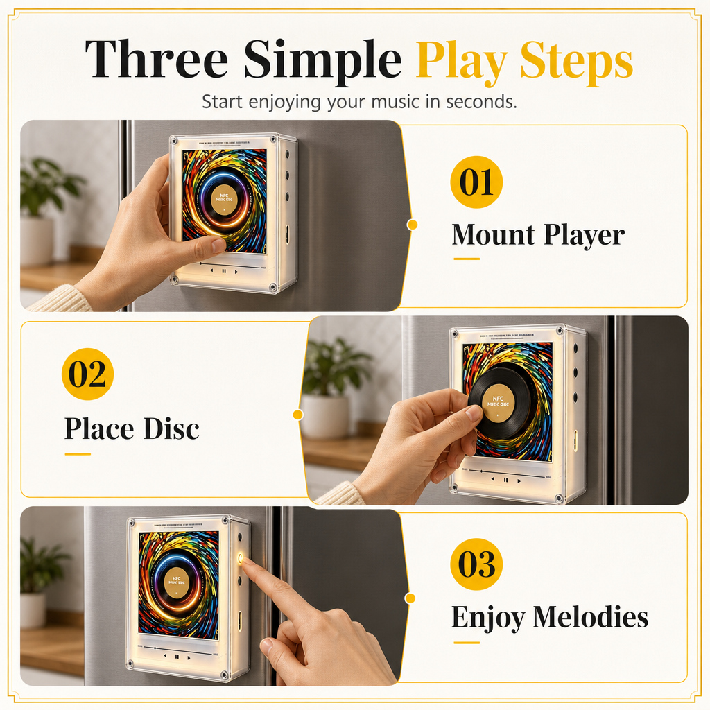 NFC Magnetic Fridge Magnet Music Box