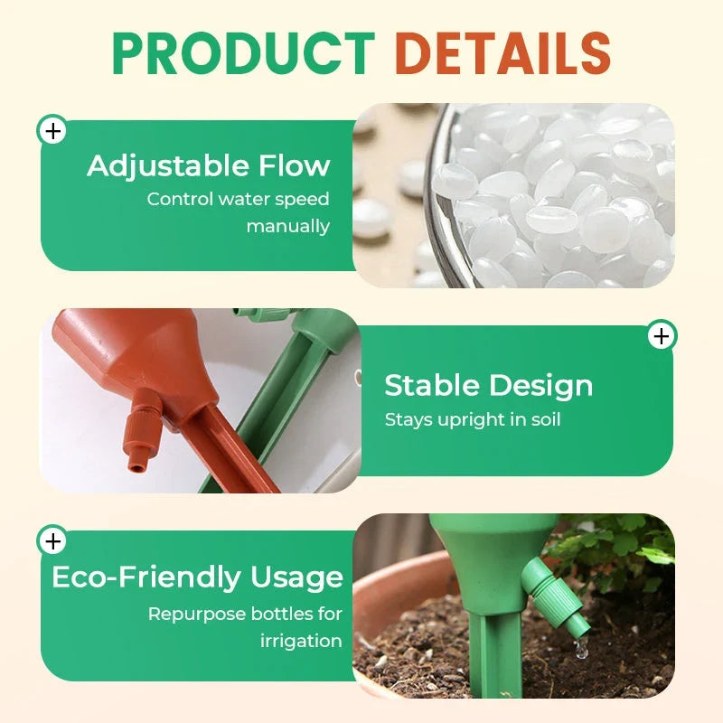 🎃Buy 1 Get 1 Free!🌱Adjustable Bottle Watering Spike – Gravity-Fed Dripper for Plant Pots