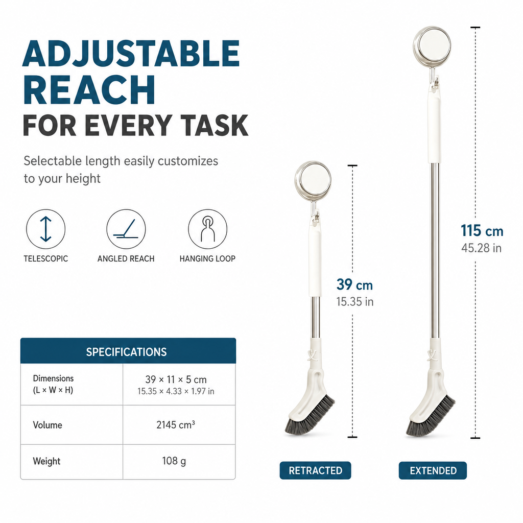🔥Multifunctional Extendable Long Handle Floor Scrub Brush
