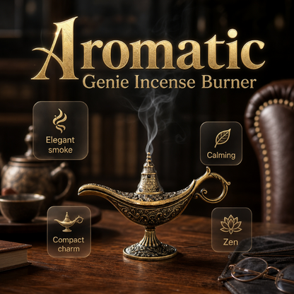 🔥 BUY 1 GET 1 FREE!! 🪔 Retro Aladdin Magic Lamp Incense Burner, Vintage Aroma Diffuser