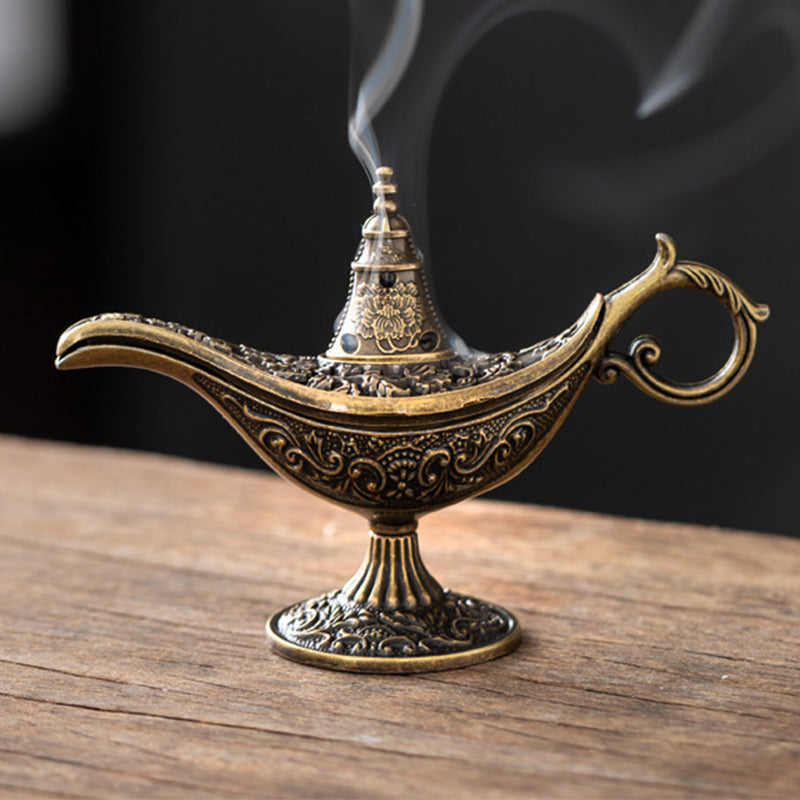 🔥 BUY 1 GET 1 FREE!! 🪔 Retro Aladdin Magic Lamp Incense Burner, Vintage Aroma Diffuser