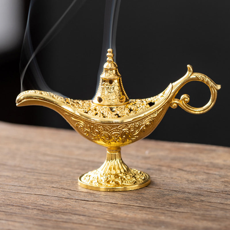 🔥 BUY 1 GET 1 FREE!! 🪔 Retro Aladdin Magic Lamp Incense Burner, Vintage Aroma Diffuser