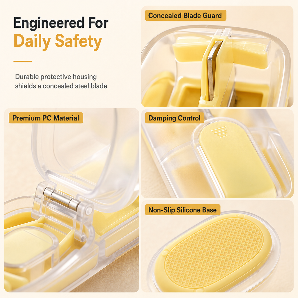 🎉Limited Sale 50% OFF🎉Portable Magnetic Pill Cutter & Splitter