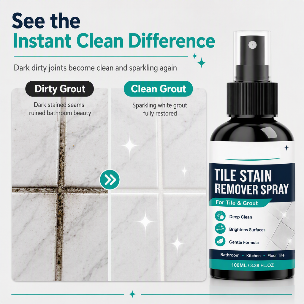 🧼🎯 Grout Cleaning Spray – Easy Care for Tile Lines & Damp-Area Stains
