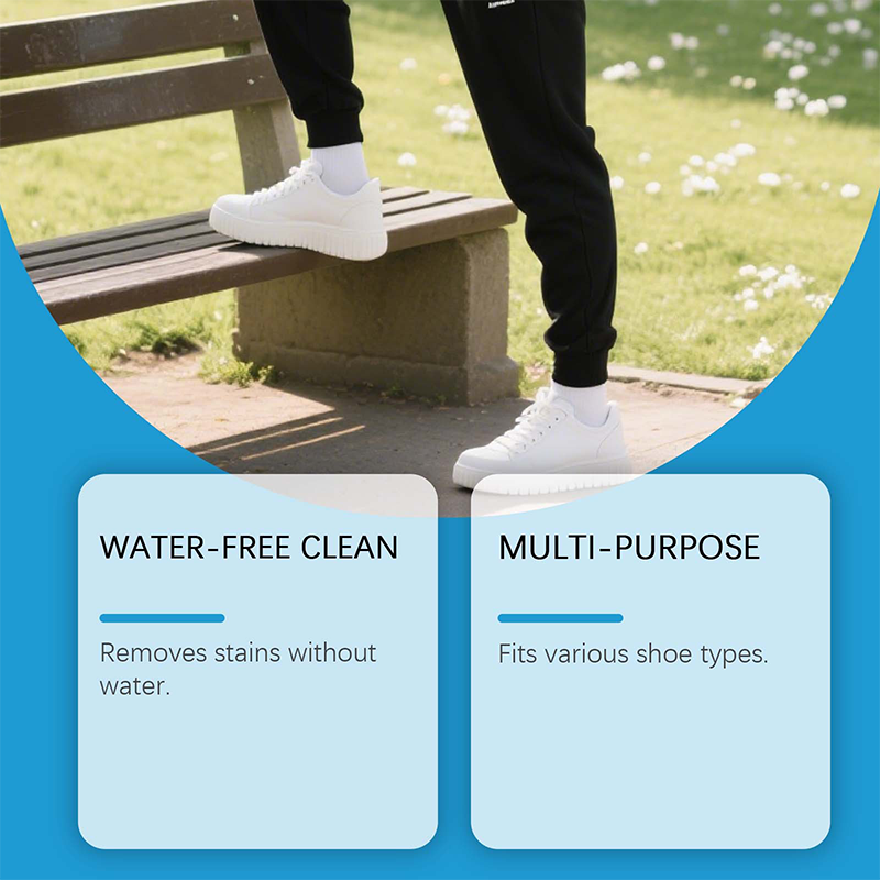Water-Free White Shoe Cleaning Cream with Sponge
