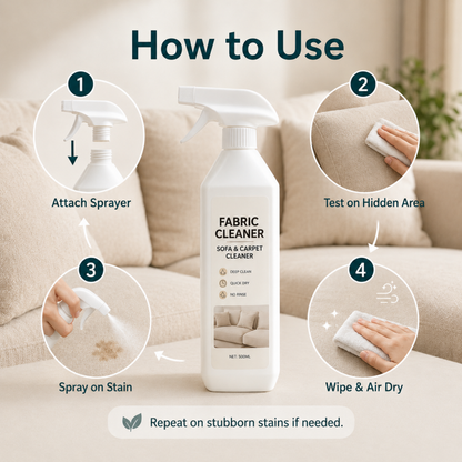 Waterless Fabric & Upholstery Cleaner Spray