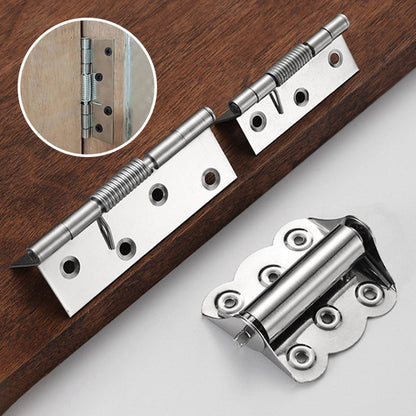 🚪✨ Stainless Steel Self-Closing Door Hinge – Built-In Spring Mechanism, Durable & Easy to Install for Home, Cabinet & DIY