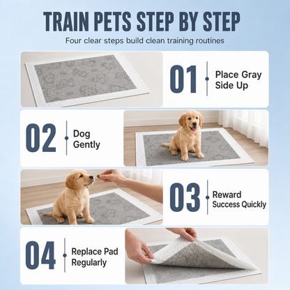 ✨ 7-Layer Charcoal Pet Pads – Quick-Dry Pads for Cleaner Floors🍃