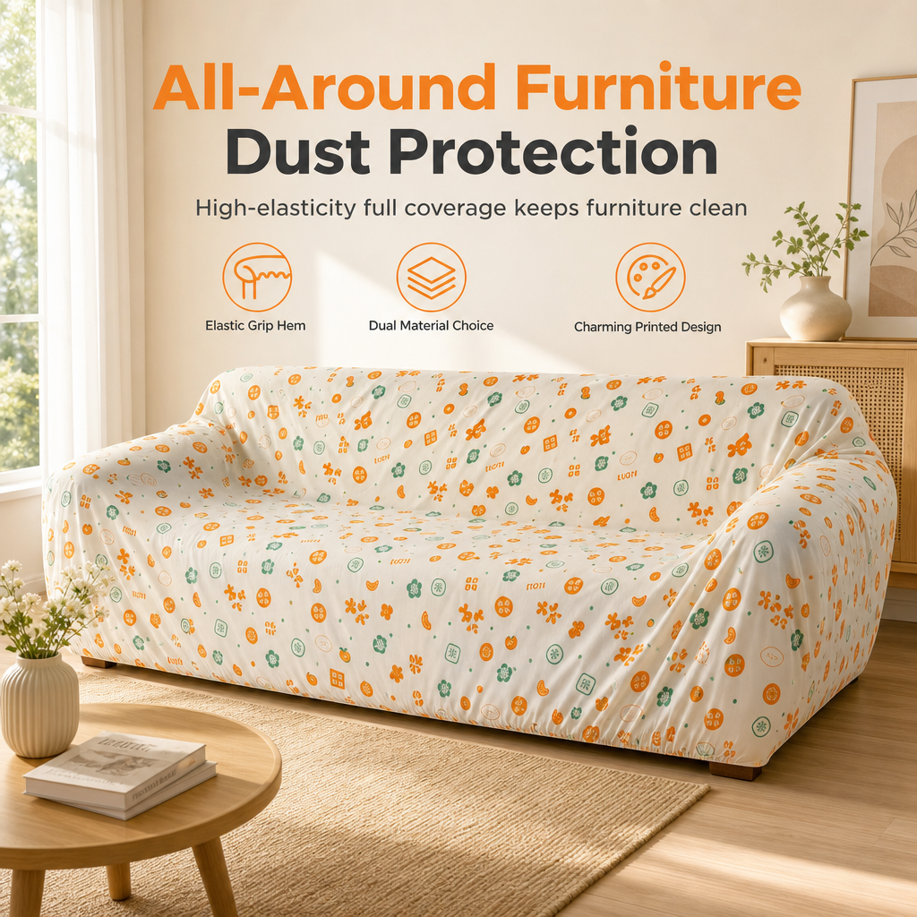 Print Elastic Bed & Sofa Dust Cover